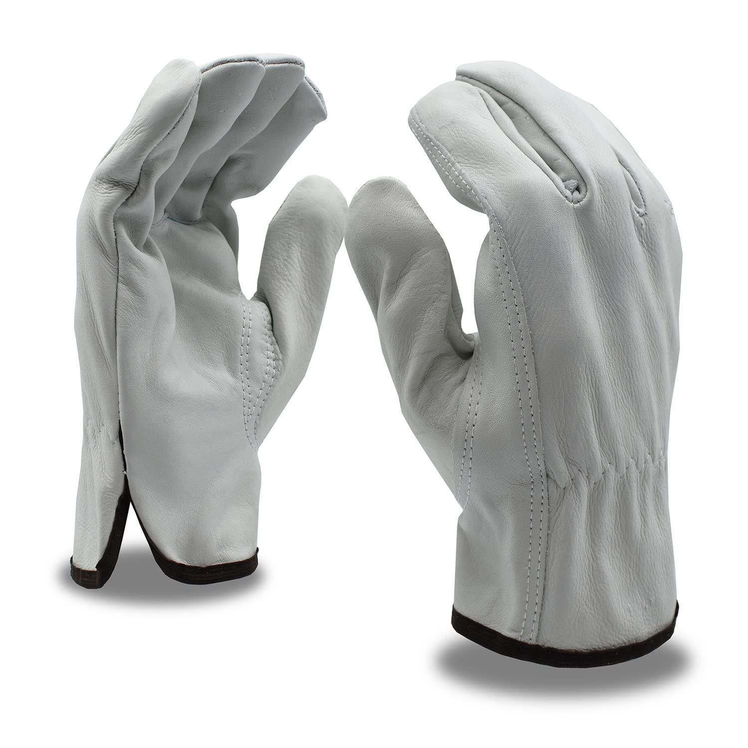Premium Cordova 8210AS Select Grain Cowhide Driver Gloves - Unlined, Shirred Elastic Back, Keystone Thumb - Small Size (12-Pack) | Durable Work Gloves for Mechanics, Construction & Outdoor Activities
