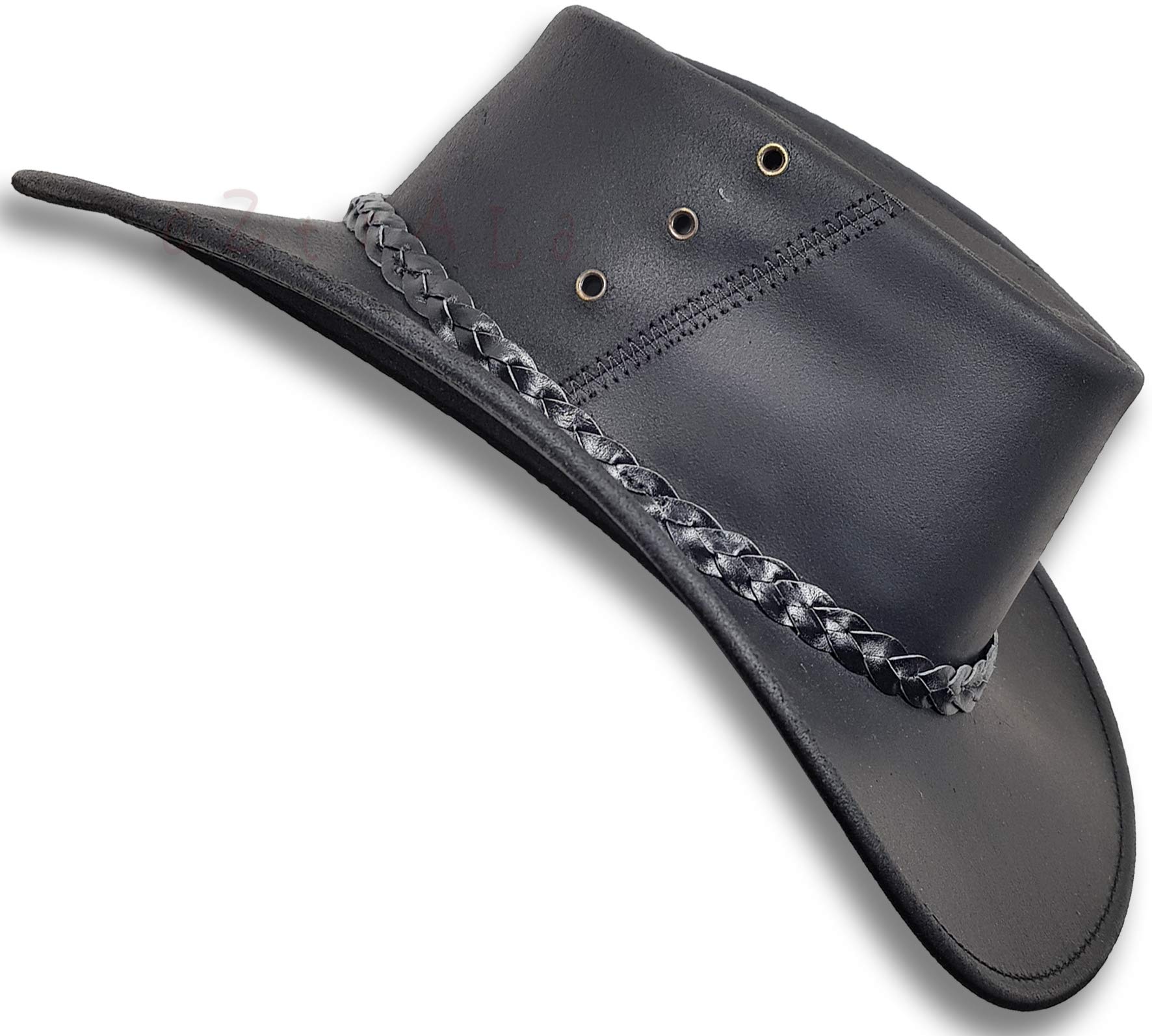 Premium Oiled Kangaroo Leather Cowboy Hat - Authentic Australian Outback Style by Oztrala | Durable & Stylish for Ranch Work, Rodeos, and Outdoor Adventures