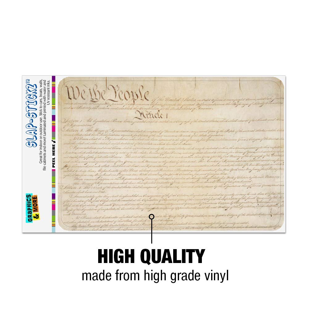 Constitution of The United States of America Wall Art - Patriotic Home & Office Decor - Perfect for Living Room, Study, or Business Sign