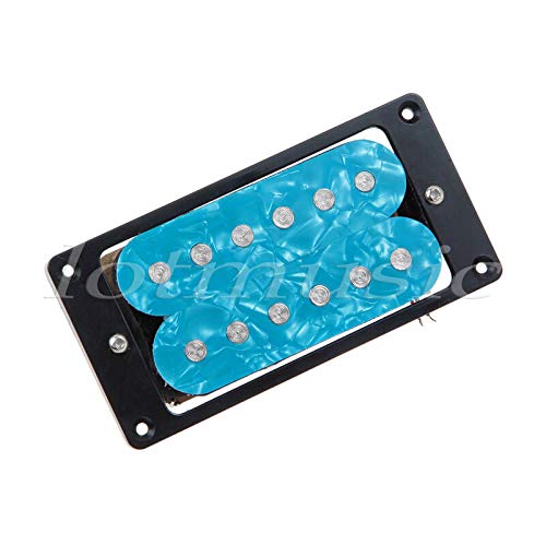 Blue Pearl Electric Guitar Double Coil Pickup Set - Neck & Bridge Position Humbucker Pickups for Rock, Blues & Metal Music Performance