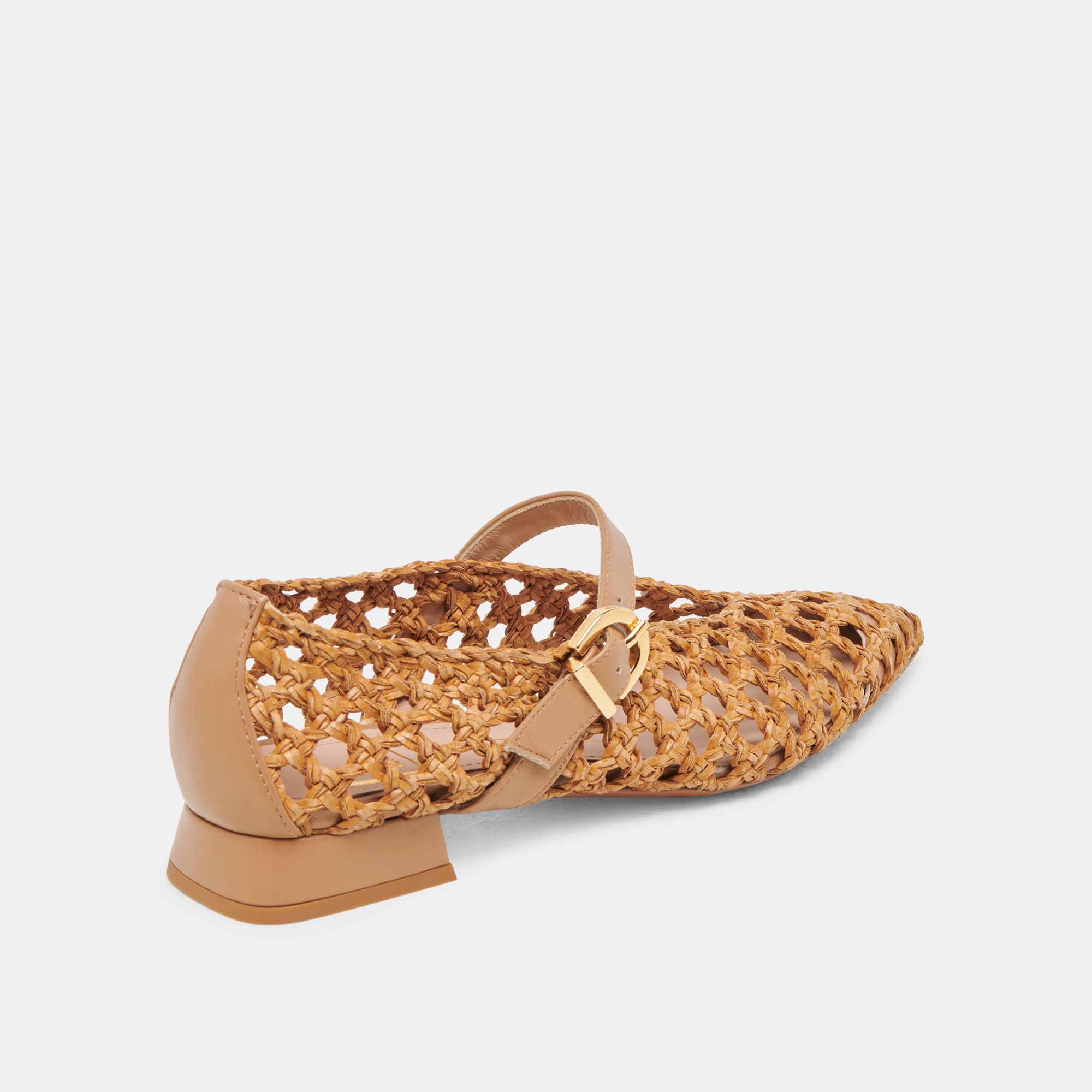 CATY Women's Ballet Flats - Natural Woven Comfortable Slip-On Shoes for Work, Travel & Casual Wear