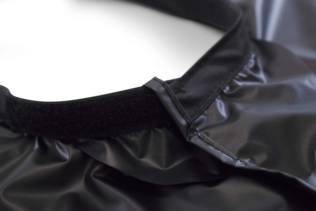Betty Dain Magnum Shampoo Cape with Velcro Closure - Black Waterproof Hairdressing Cape for Salon & Home Haircuts, Styling & Coloring