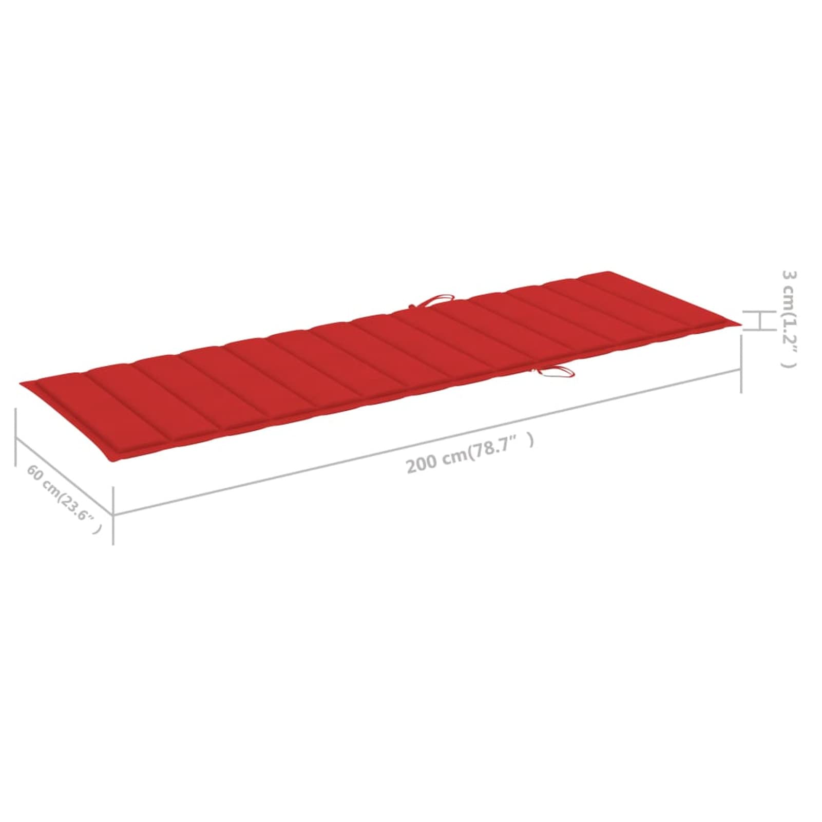Premium Outdoor Chaise Lounge Cushion - 78.7