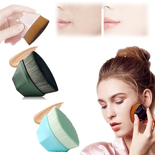Flat Top Kabuki Makeup Brush - Soft Foundation Brush for Flawless Finish - Perfect for Liquid & Powder Makeup