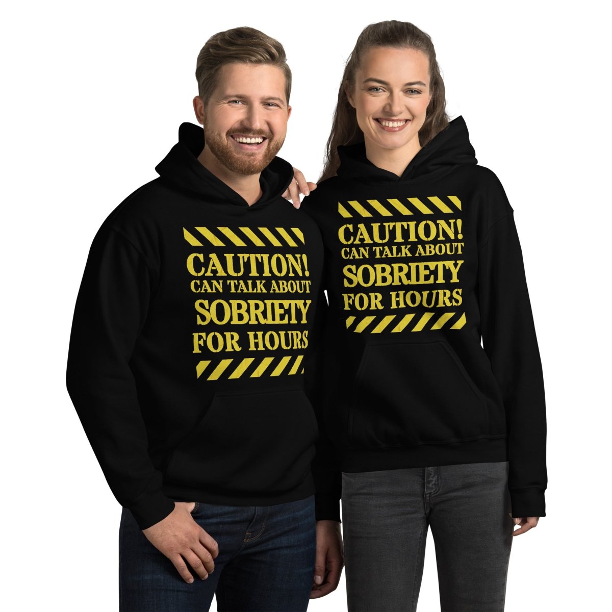 Caution Sobriety Conversationalist Unisex Hoodie - Funny Sarcastic Sweatshirt for Men & Women - Perfect for Parties, Social Events & Everyday Wear