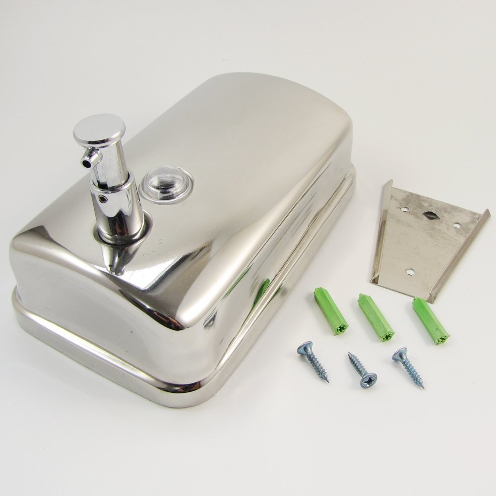Stainless Steel Wall Mounted Soap and Lotion Dispenser 800ml - Perfect for Kitchen, Bathroom, and Commercial Use