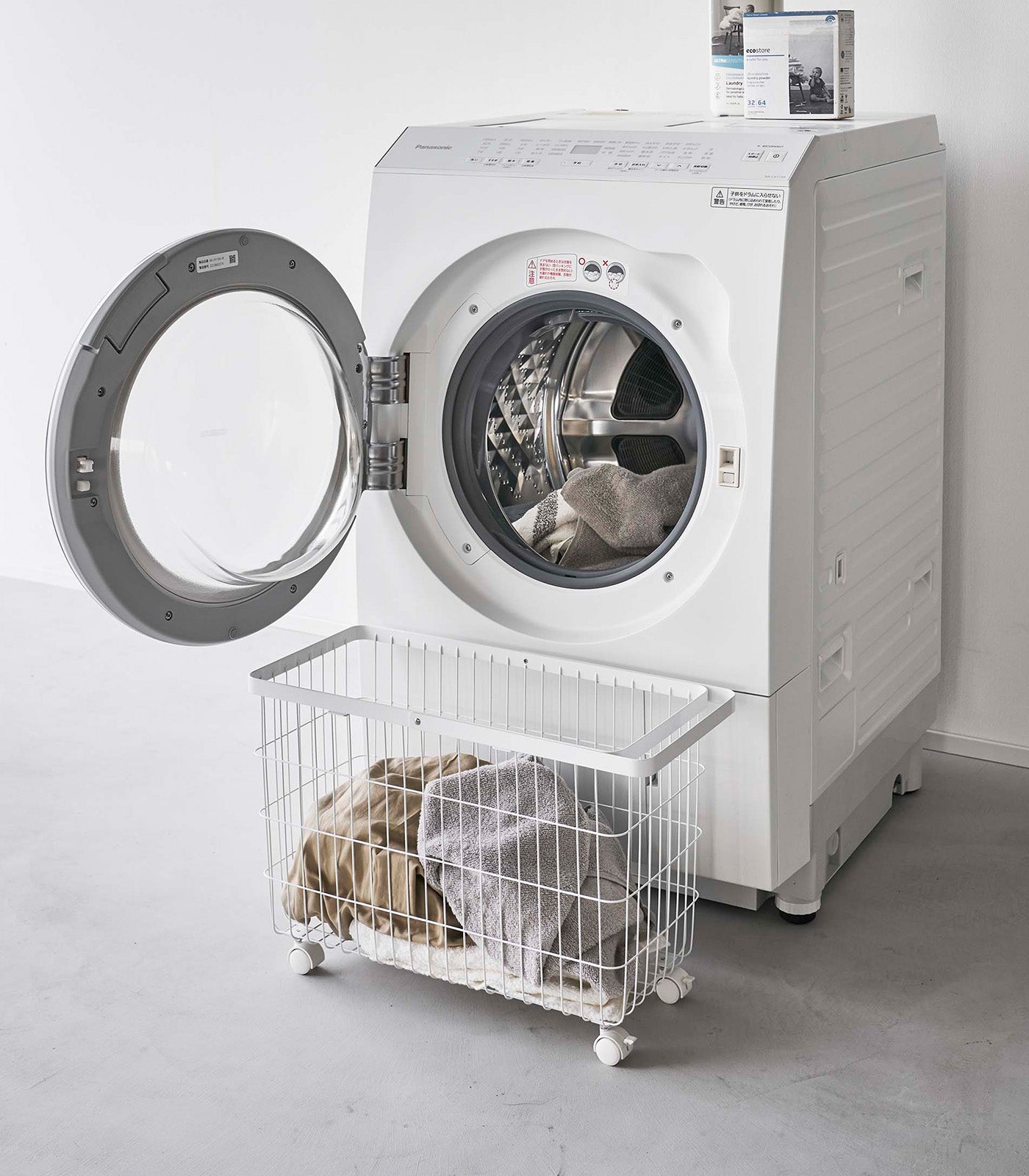 Stainless Steel Rolling Wire Basket with Wheels - 14.8 Inch Height for Kitchen, Bathroom, or Office Storage Organization