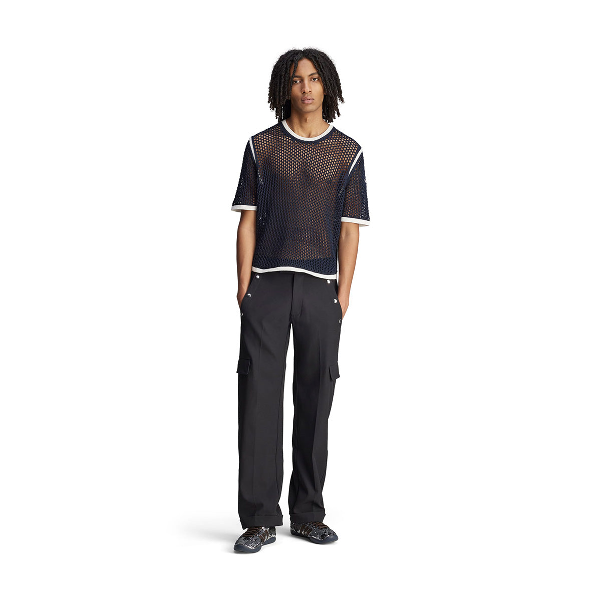 Wales Bonner Knit Tee 'Night Navy' - Premium Cotton Crewneck T-Shirt for Men | Casual & Streetwear Style | Perfect for Everyday Wear, Layering & Urban Fashion Outfits