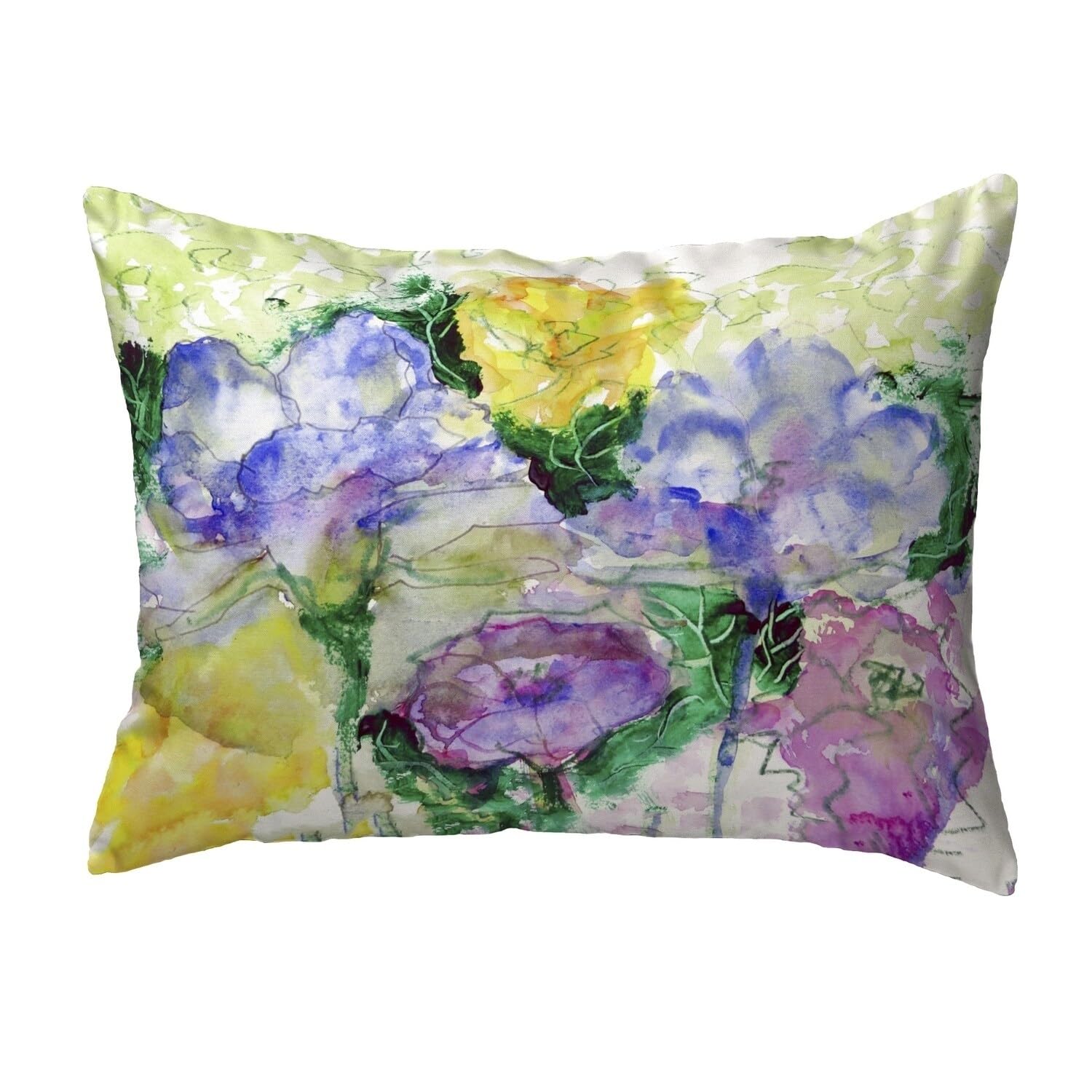Betsy Drake KS390 Decorative Throw Pillow 11x14 Inches - Soft Multi-Color Cushion for Sofa, Bed, Living Room & Home Decor
