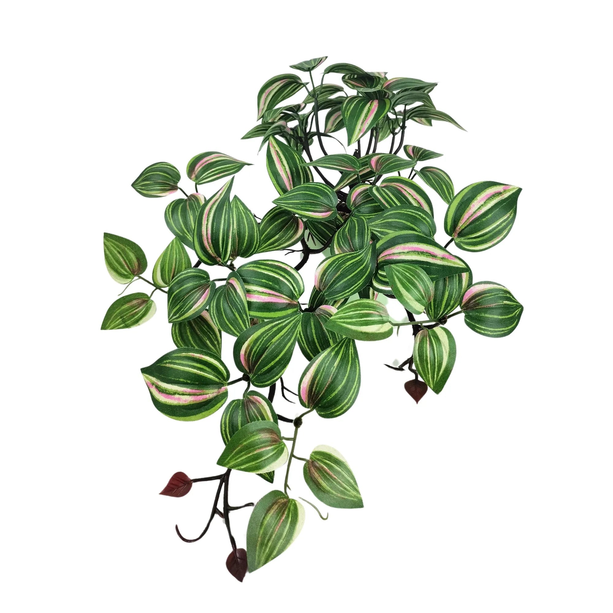 Artificial Hanging Wandering Jew Plant - 16.5 Inch Long Trailing Tradescantia for Indoor Home Decor, Office Hanging Baskets, and Balcony Gardens