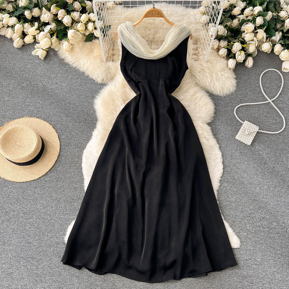 French Style Sleeveless Backless Long Dress for Women - Elegant Summer Maxi Skirt for Beach, Party & Evening Wear | Style 1185