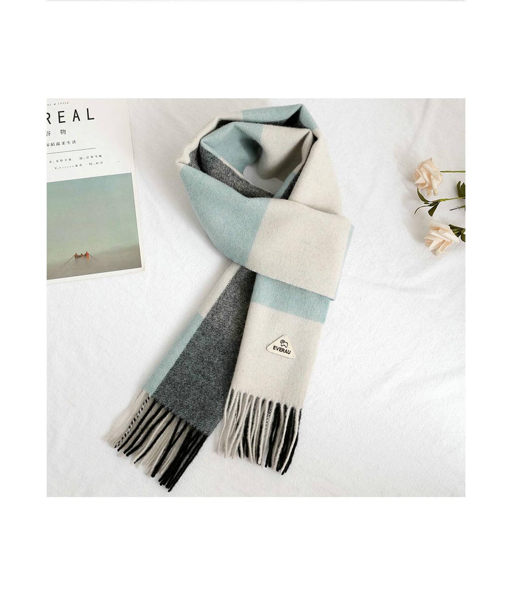Wool Tartan Scarf - Warm Plaid Blanket Wrap for Women & Men - Soft Winter Fashion Accessory for Outdoor Activities, Travel & Cold Weather