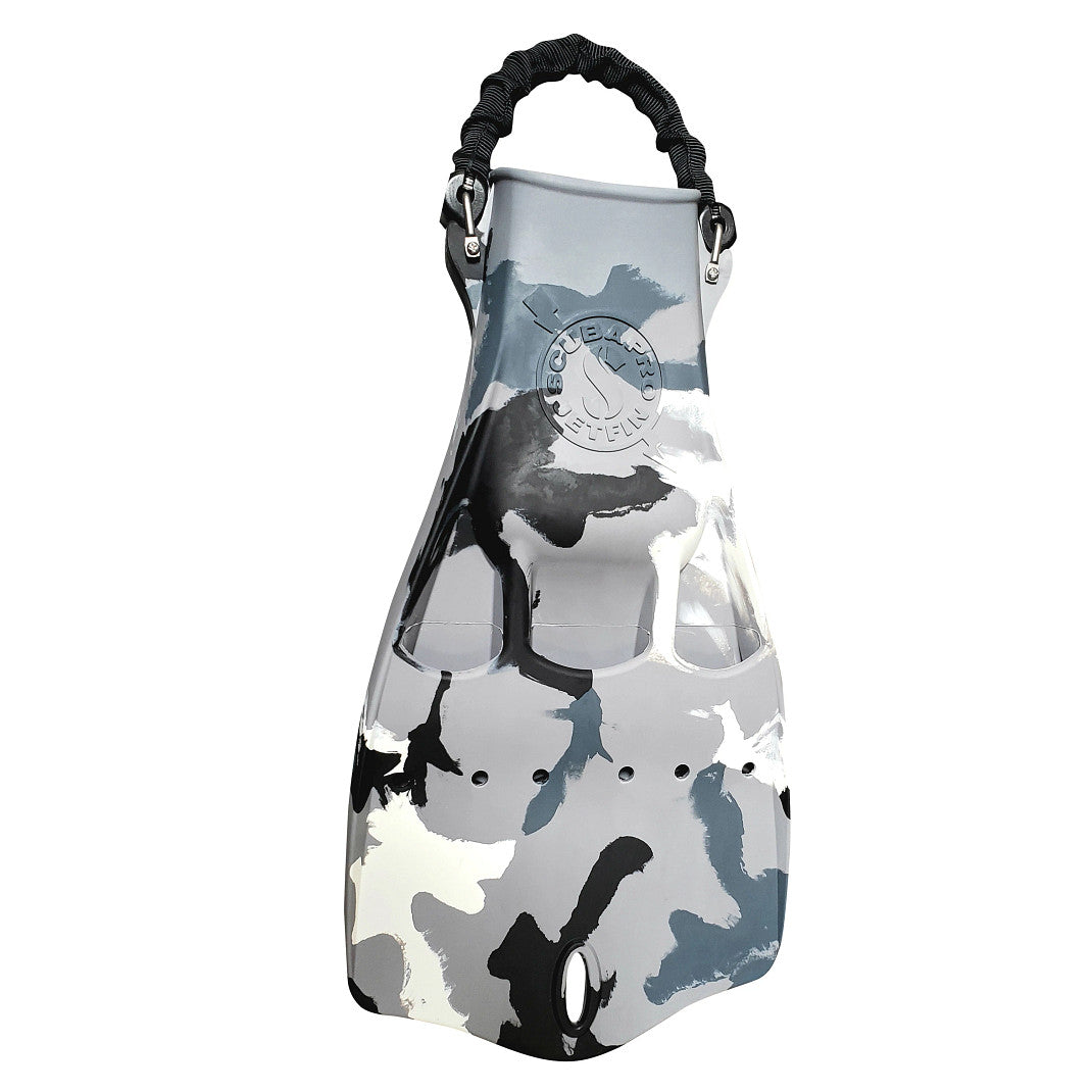 Scubapro Jet Fins with Spring Heel Strap - White Camo Dive Fins for Scuba Diving & Snorkeling | Professional Swimming Gear for Ocean Exploration