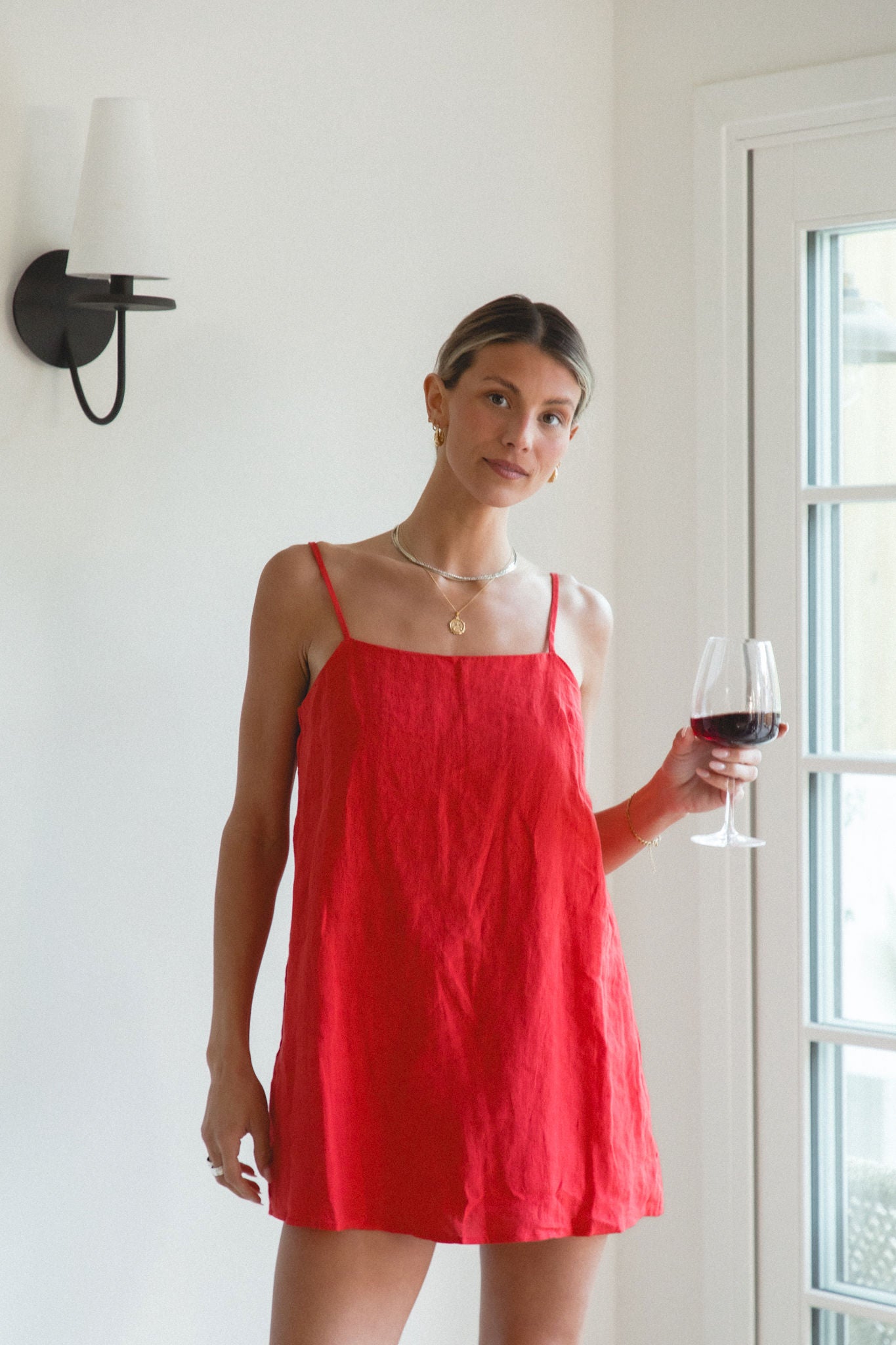 Sicily Linen Mini Dress for Women - Breathable Summer Sundress with Pockets | Perfect for Beach Vacation, Date Night & Casual Outings
