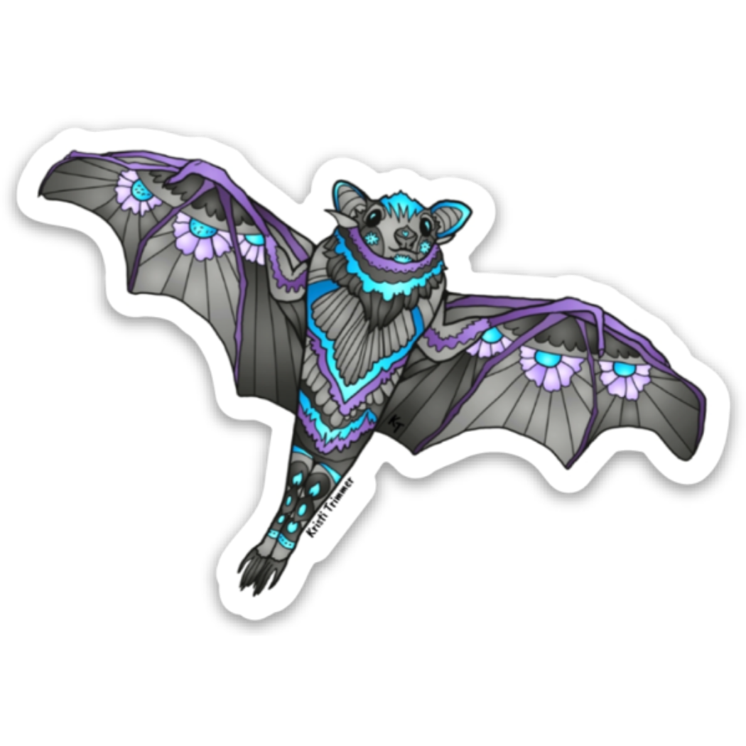 Bat Vinyl Sticker - Waterproof Decal for Laptops, Cars, Windows | Halloween Decor, DIY Crafts, Gifts