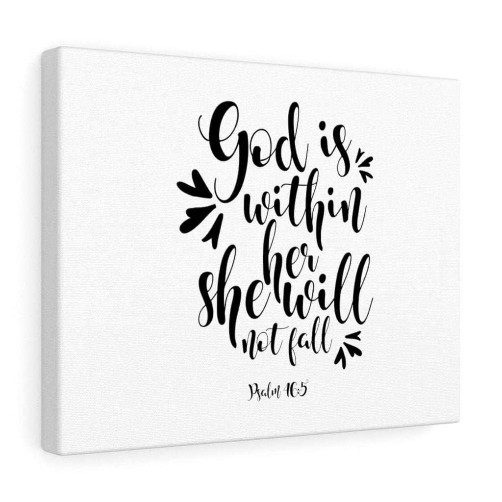Christian Wall Art with Bible Verse - Psalm 46:5 Scripture Print for Home Decor | Inspirational Gift for Women, Ready to Hang | Perfect for Bedroom, Living Room & Church Decor