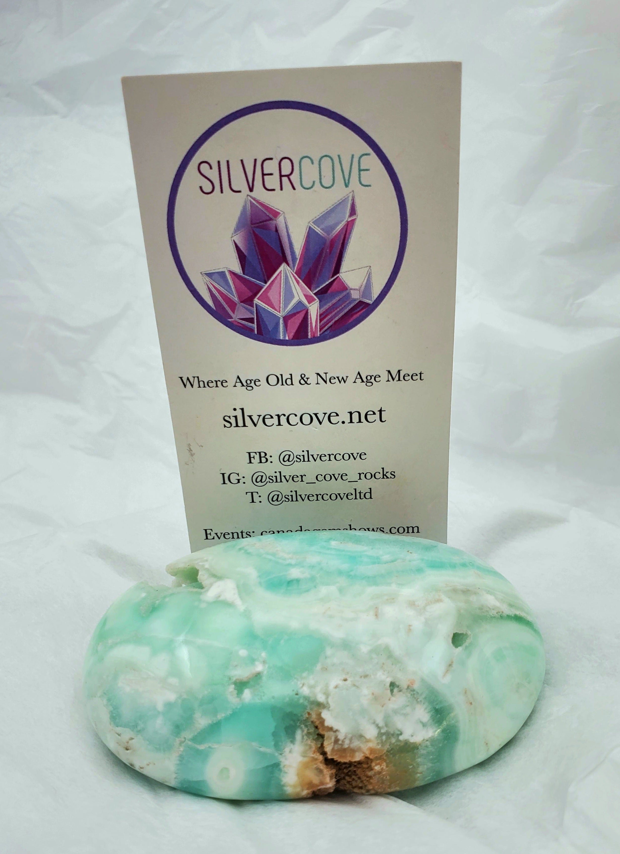 Caribbean Calcite Palm Stone - Natural Healing Crystal for Stress Relief & Meditation - Perfect for Home Decor, Yoga, and Spiritual Practices