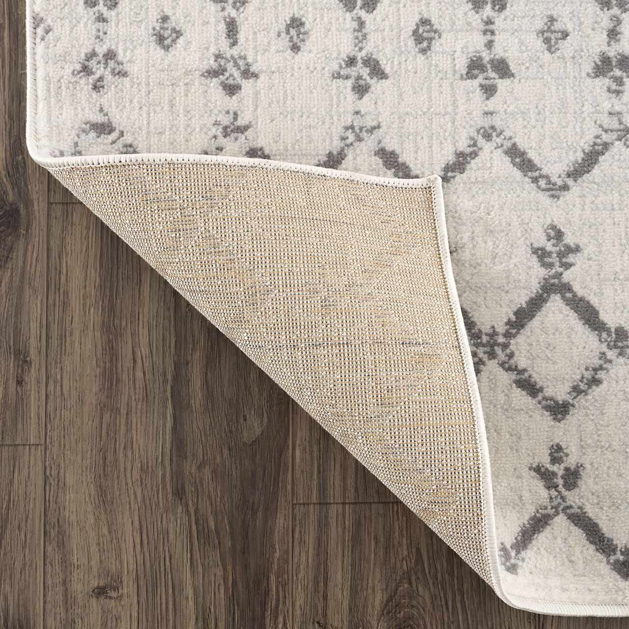 Hauteloom Tigris Traditional Gray Ivory Area Rug 5'3