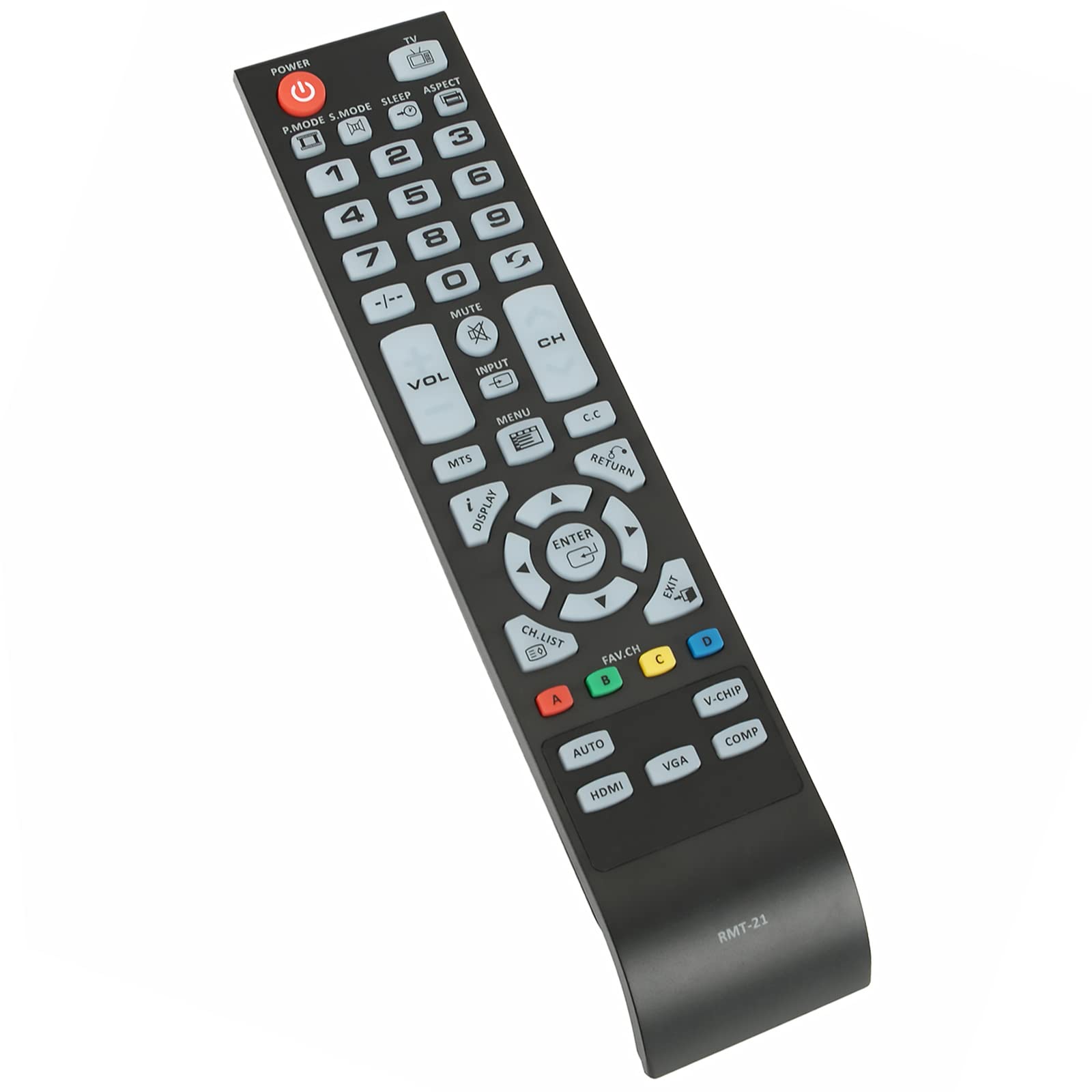 PERFASCIN Replacement Remote RMT-21 Compatible with Westinghouse TV Models CW40T8GW, CW50T9YW, CW40T6DW, CW40T2RW, VR-3725, VR-3710, VR-2215 - Universal TV Remote Control for Home Entertainment