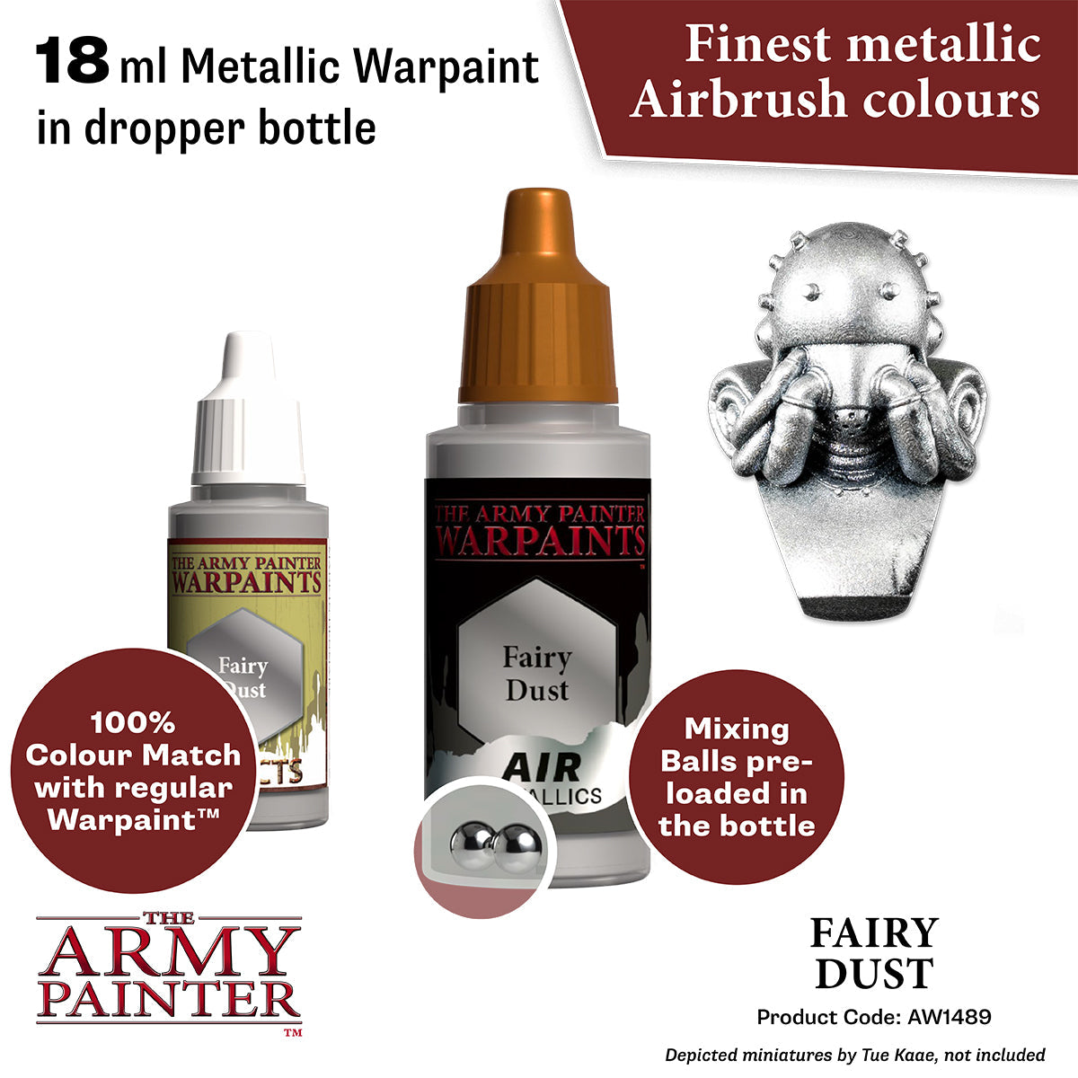 Warpaints Air Metallics: Fairy Dust - Premium Metallic Airbrush Paint for Cosplay, Face & Body Art - Perfect for Halloween, Fantasy Makeup & Costume Design