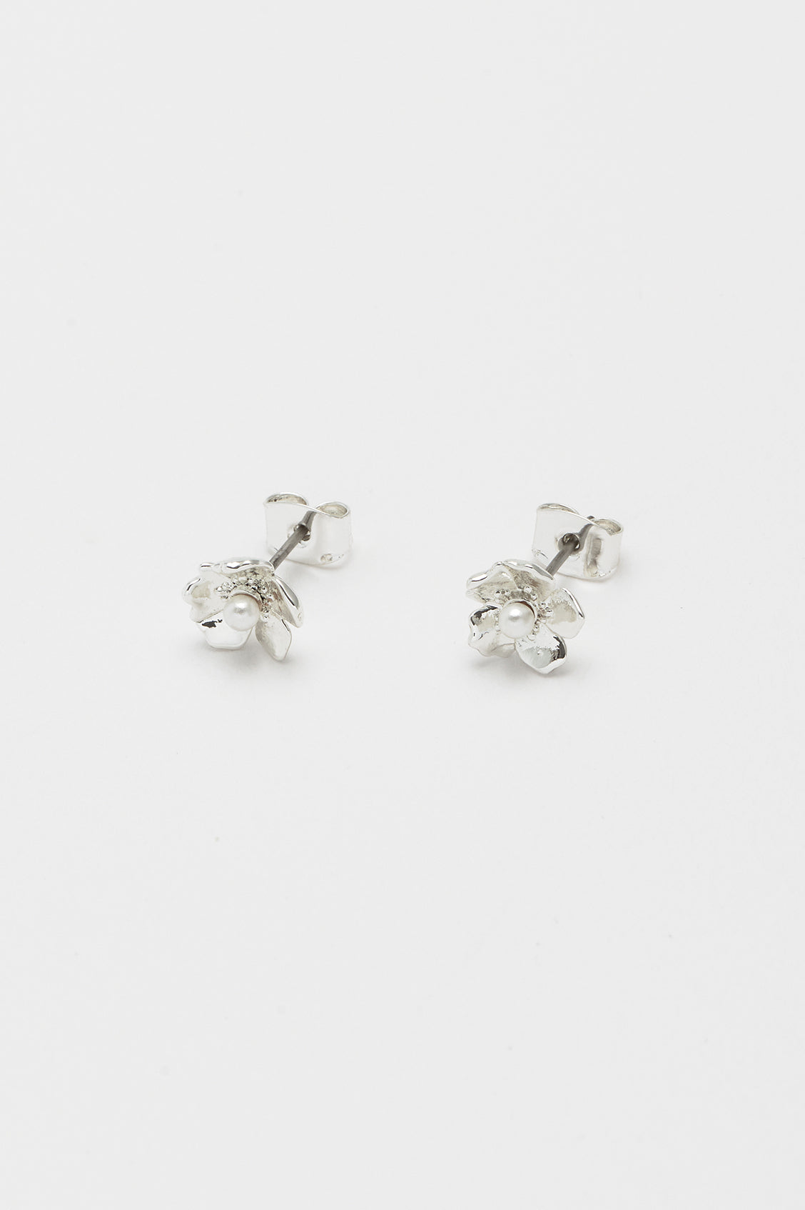 Petite Pearl Buttercup Stud Earrings - Elegant & Dainty Jewelry for Women - Perfect for Weddings, Parties & Everyday Wear
