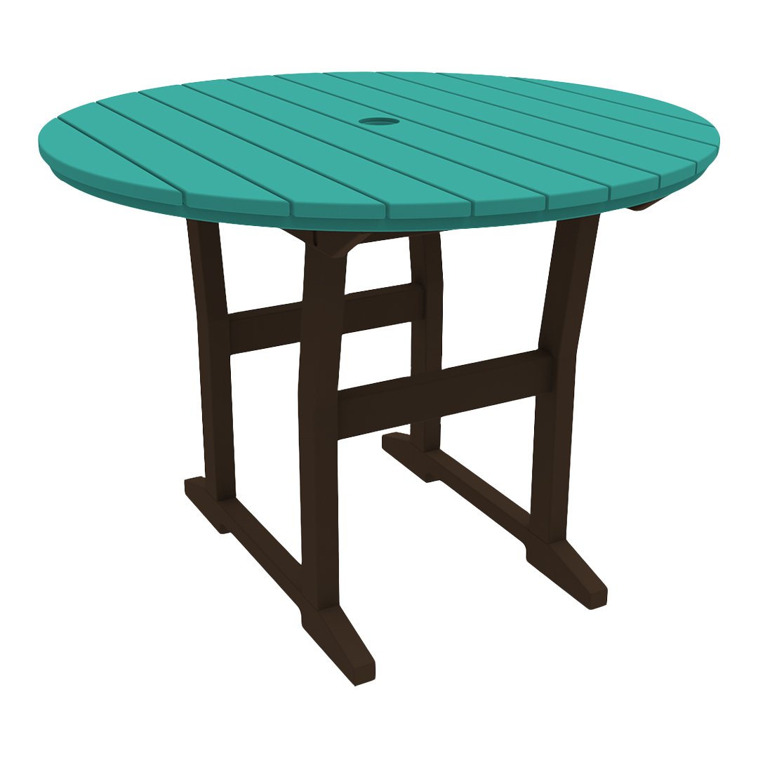 Coastline Cafe Round Dining Table - 36 Inch Modern Kitchen Table for Small Spaces, Breakfast Nook & Apartment - Perfect for Coffee Shops, Restaurants & Home Decor