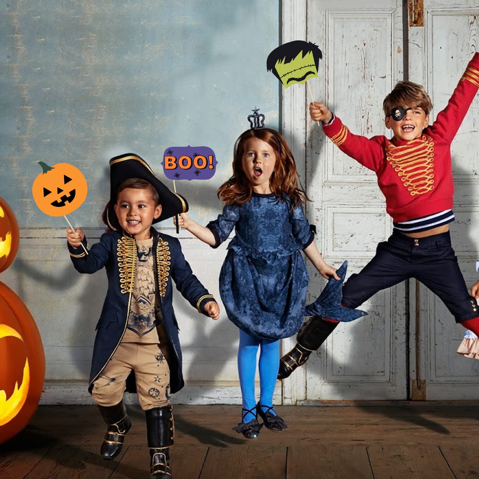 22PCS Halloween Photo Booth Props Set - Fun Selfie Frame & Party Decorations for Halloween Celebrations | Perfect for Costume Parties, Trick or Treat Events & Spooky Social Media Photos