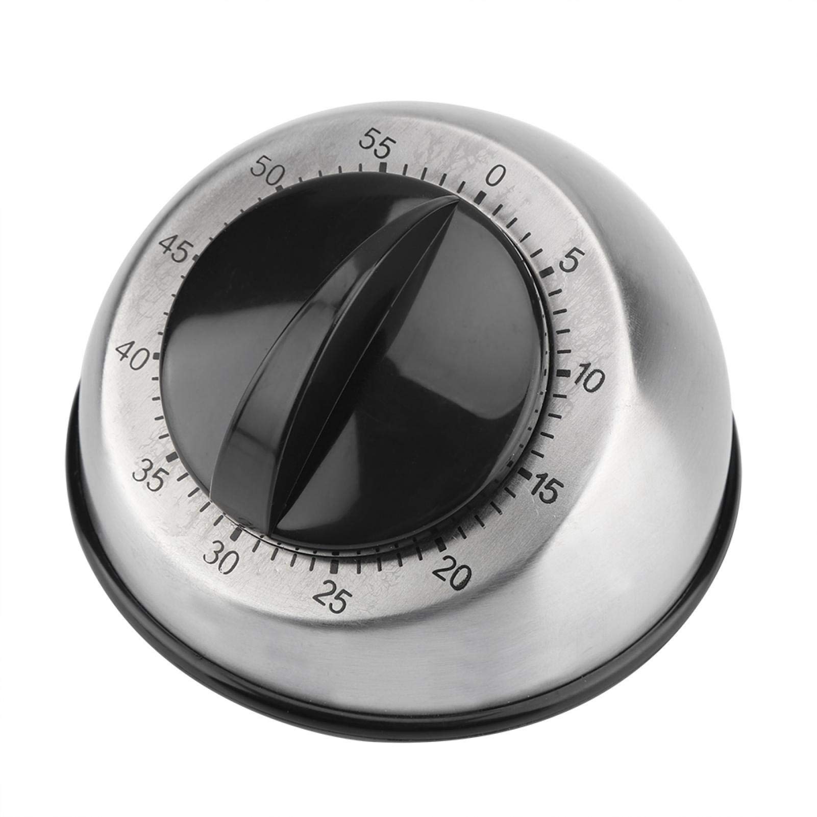 Stainless Steel Kitchen Timer - 60 Minute Countdown Alarm Clock for Cooking, Baking & Meal Prep | Durable Dome-Shaped Time Reminder Tool for Home & Professional Kitchens