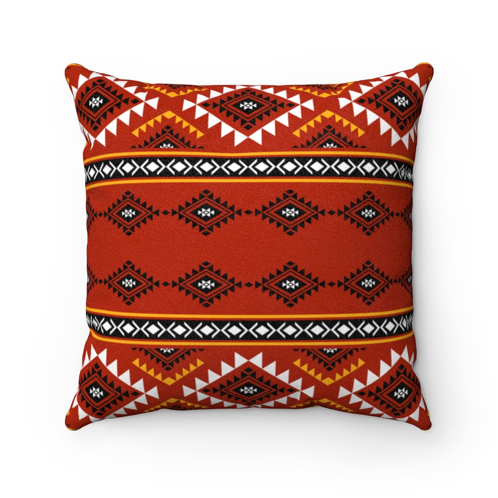 Faux Suede Square Decorative Throw Pillow - Mohave Valley Print Accent Pillow for Couch, Sofa & Bed - Perfect for Living Room, Bedroom & Home Decor