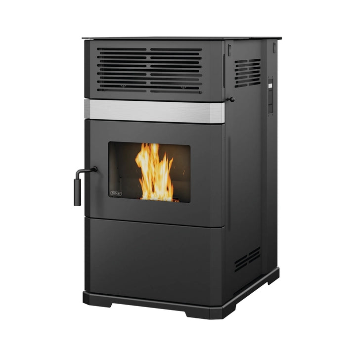 Drolet ECO 65R 2,600 Sq. Ft. Pellet Stove with 125 lb Hopper & Blower - Efficient Heating for Homes, Cabins & Workshops
