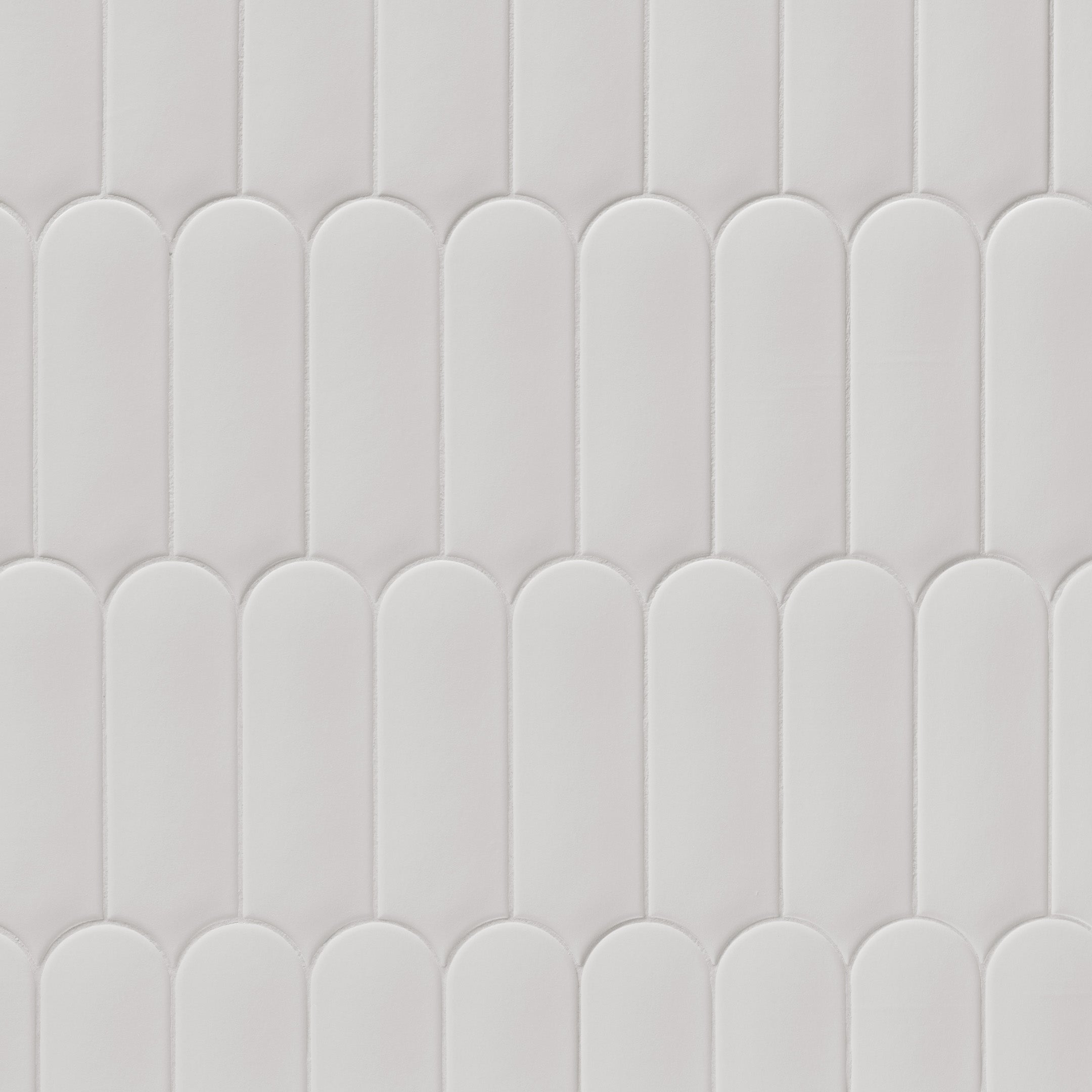 Fan Fishscale Parry Airy Sarina Wall Tile - Natural Ceramic Mosaic for Bathroom, Kitchen & Backsplash Decoration