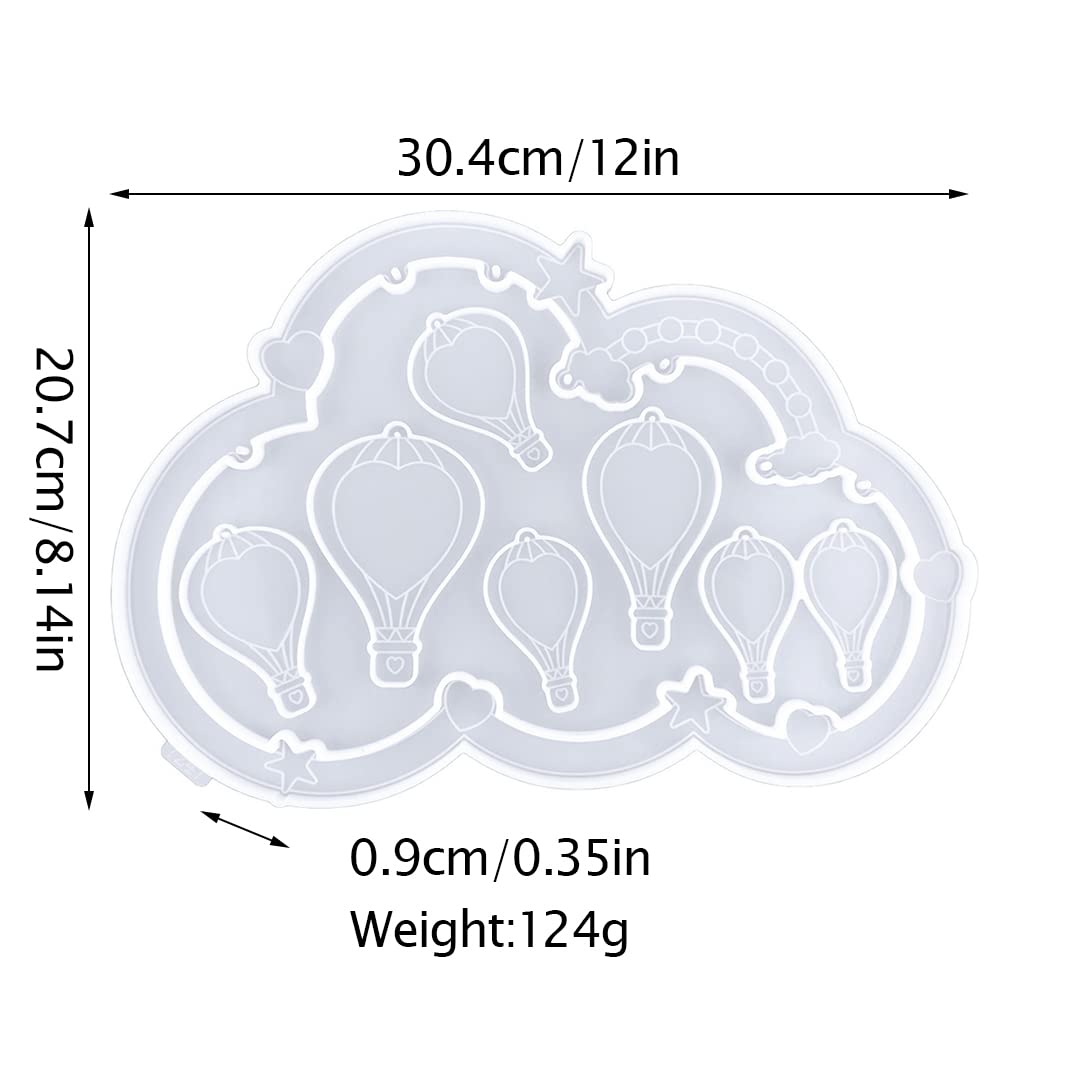 Cloud & Hot Air Balloon Shaped Silicone Resin Casting Molds for DIY Photo Frames - Epoxy Craft Molds for Home Decor, Wedding Centerpieces & Gift Making