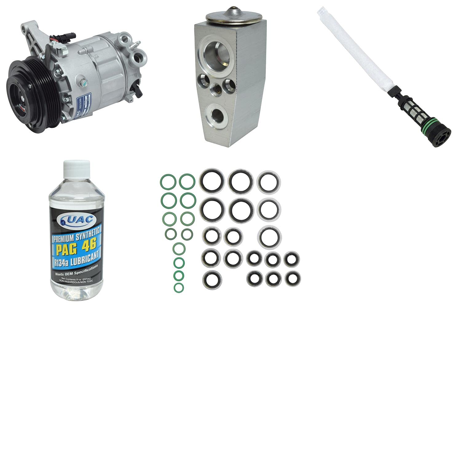 HVAC A/C Compressor Replacement Kit - Compatible with Multiple Car Models | High-Performance Auto AC Repair Kit for Home Mechanics & Professionals | Perfect for DIY Car Maintenance & AC System Repairs