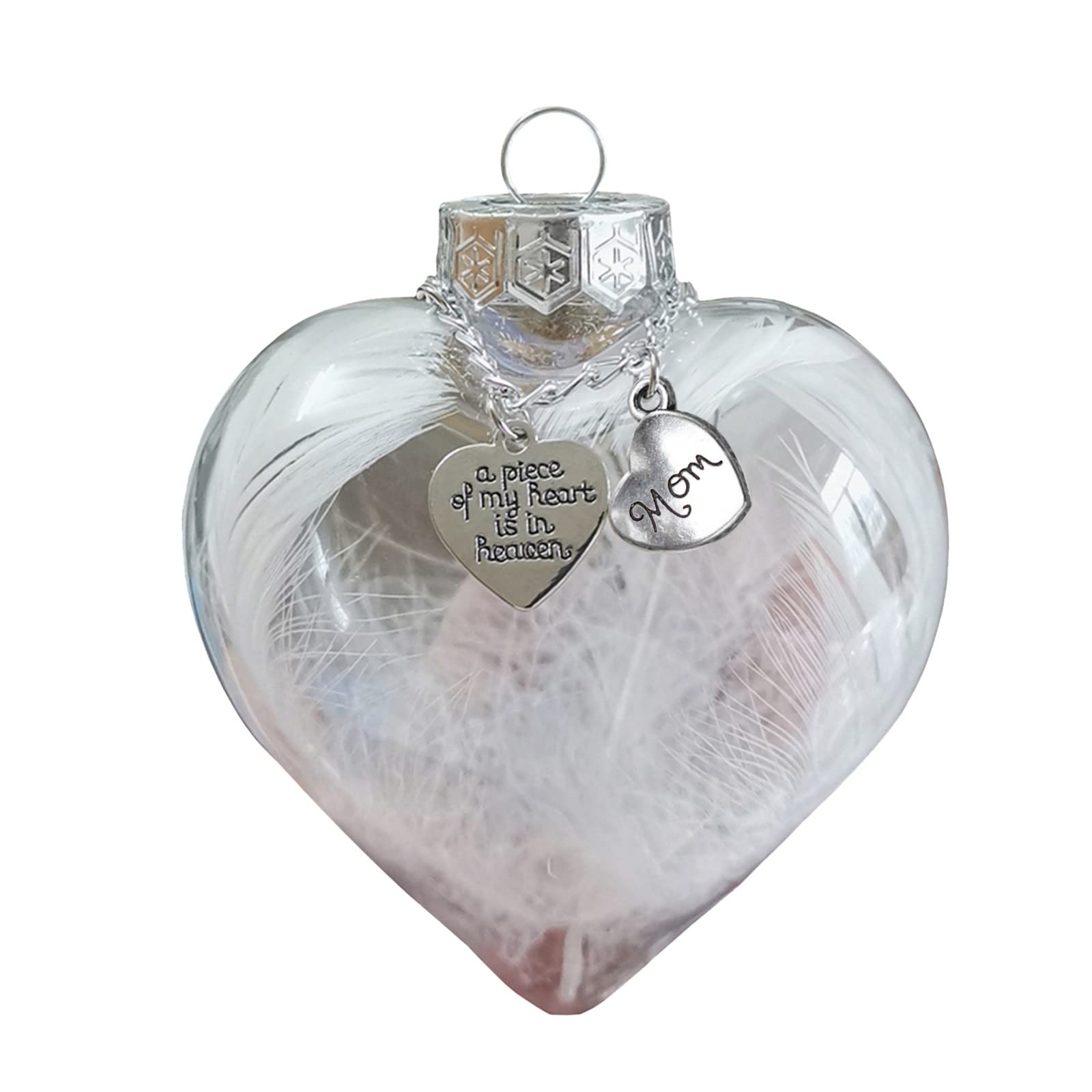Heart-Shaped Christmas Tree Ornaments - 1PC Memorial Keepsake for Small Trees, Mini Holiday Decorations | Perfect for Home, Office & Gift-Giving