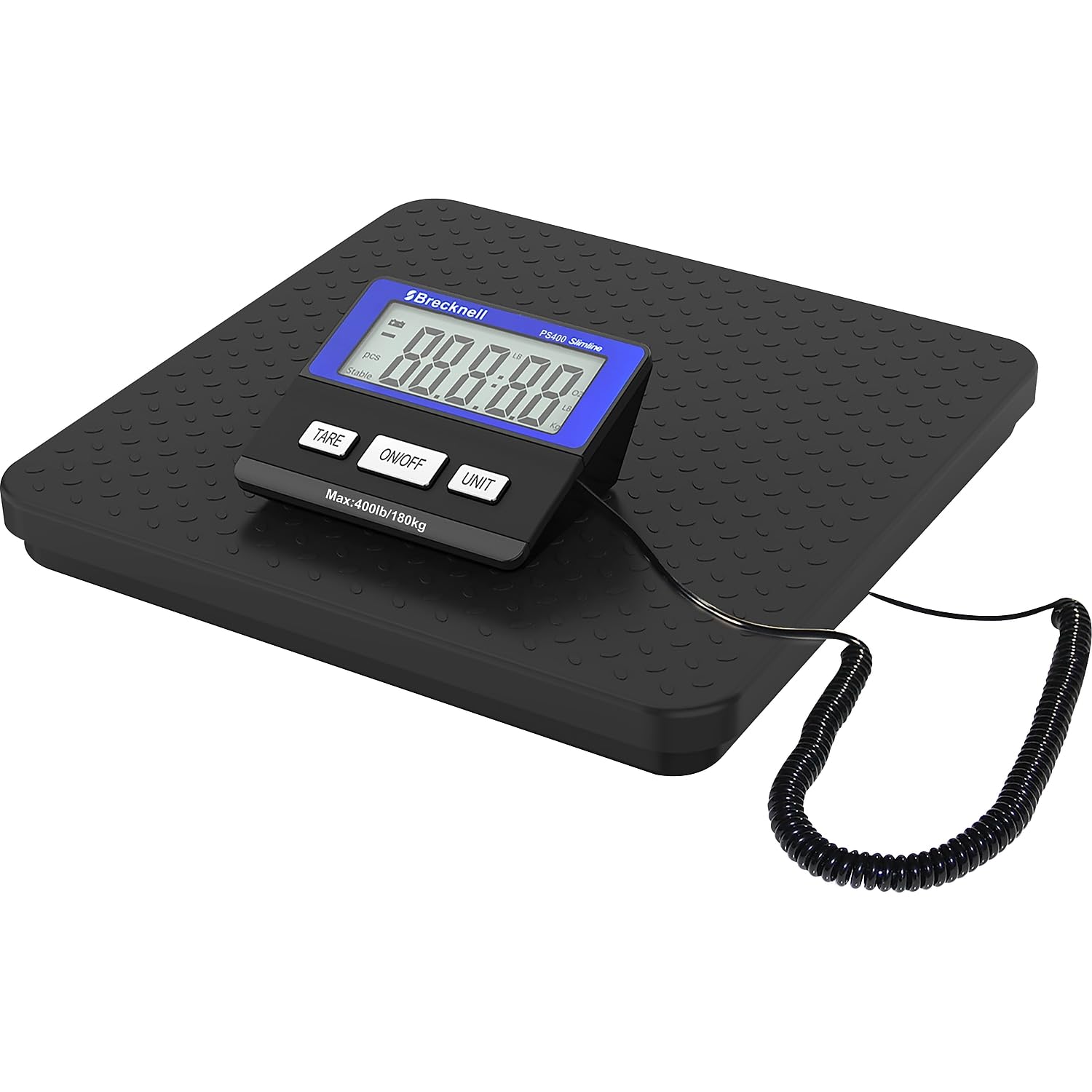 Brecknell PS-400 Heavy Duty Digital Shipping Scale - 400 lb Capacity for Packages, Industrial & Warehouse Use | AC/Battery Powered | Perfect for E-commerce, Logistics & Postal Services