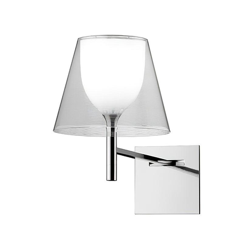 Chrome Prism Wall Lamp - Modern Geometric LED Sconce for Bedroom, Living Room & Hallway Decor - Energy Efficient Ambient Lighting for Home & Office
