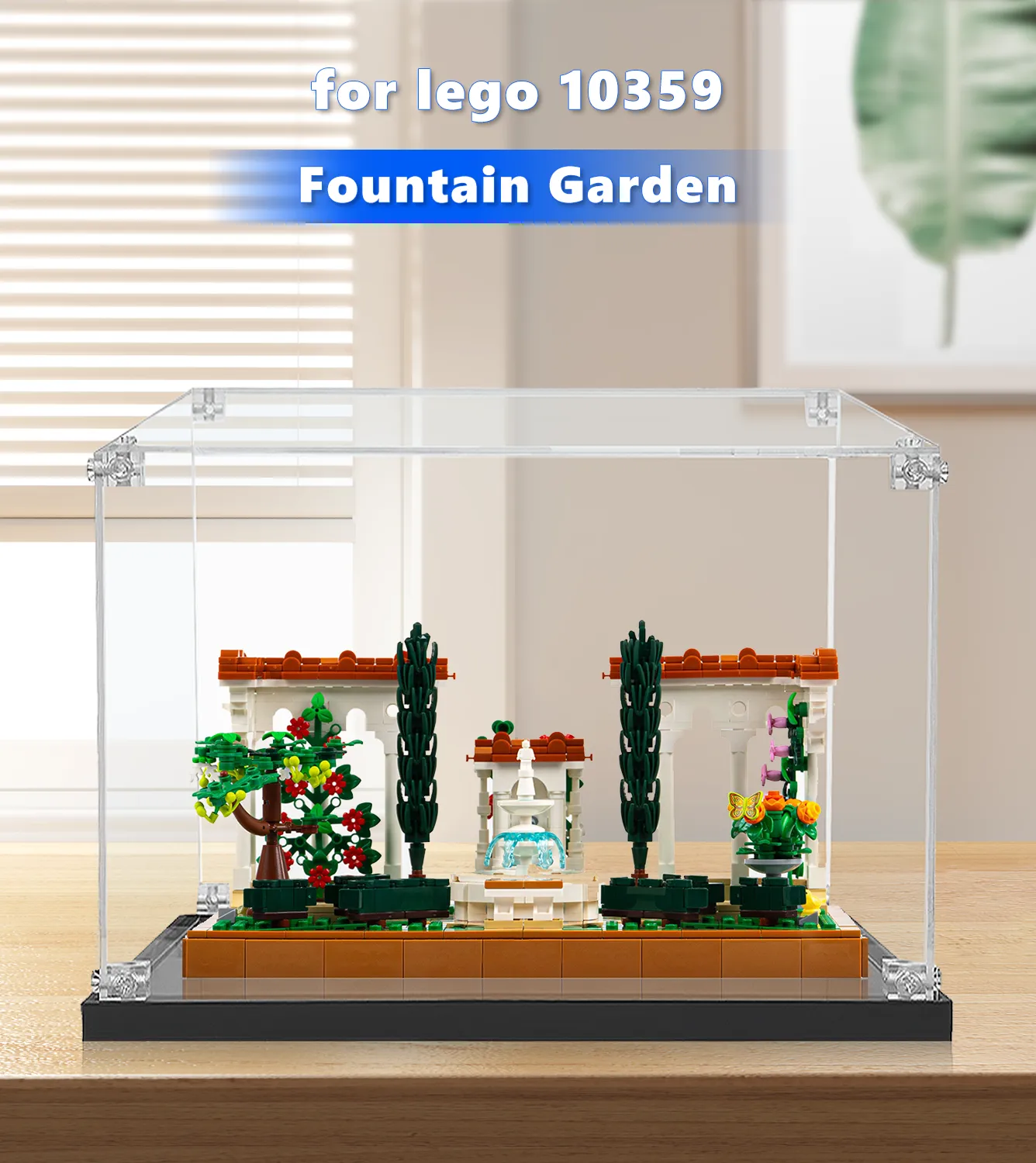 LEGO® Icons Fountain Garden 10359 Display Case - Protective Showcase for LEGO Sets - Perfect for Home Decor, Office Display & Collector's Showcase