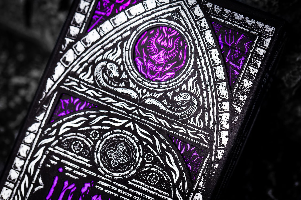 Inferno Violet Vengeance Premium Playing Cards - Poker, Magic Tricks & Cardistry | Perfect for Game Nights, Casino Parties & Professional Performances