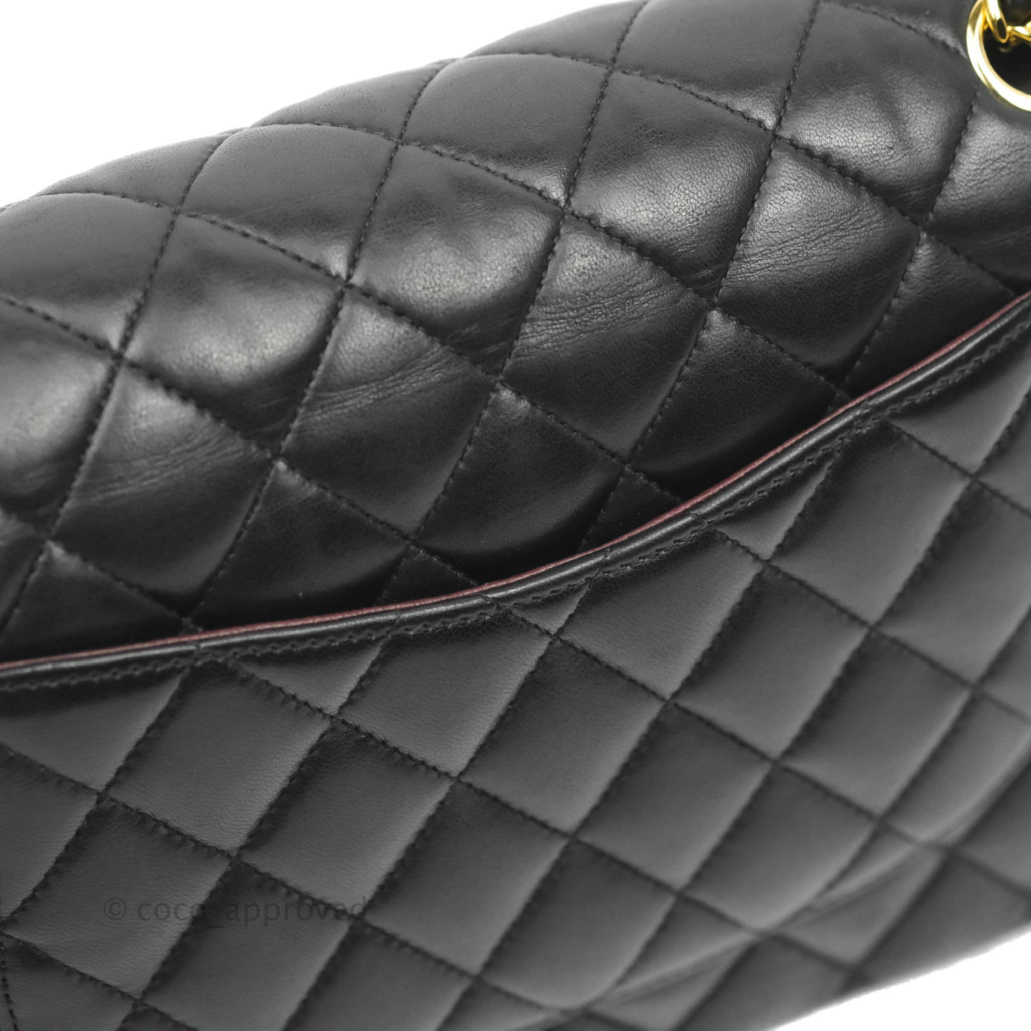 Chanel Classic Medium Double Flap Bag Black Lambskin Leather with Gold Hardware - Luxury Handbag for Women, Perfect for Evening Events & Special Occasions