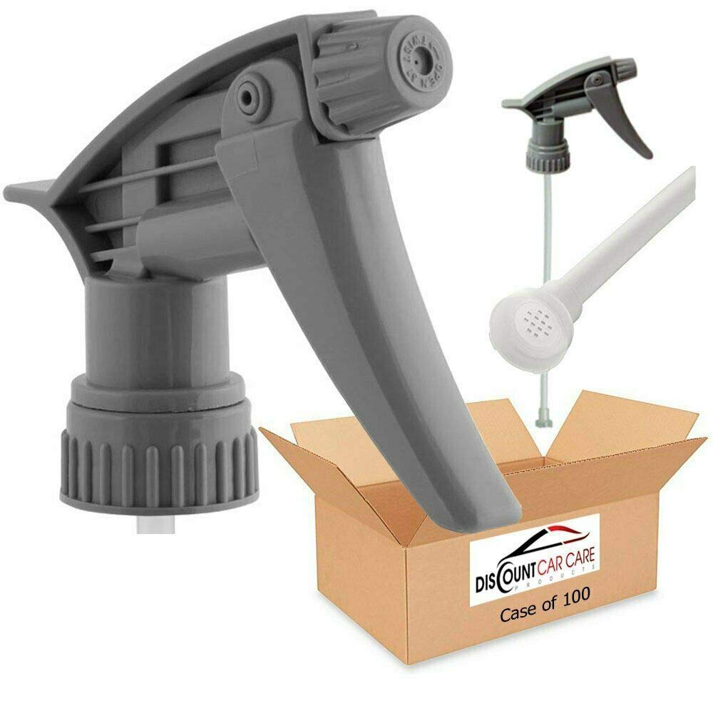 Heavy Duty Chemical Resistant Spray Bottle Caps - 100 Pack 28/400 Neck Size Fits Most 32oz Bottles for Cleaning, Gardening, and Industrial Use