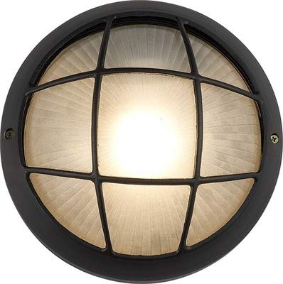 Vintage Round LED Outdoor Wall Light Fixture - Waterproof IP65, Dusk to Dawn Sensor - Perfect for Courtyard, Balcony, Porch, Aisle & Garden Lighting | Energy-Efficient Exterior Wall Sconce for Home & Commercial Use
