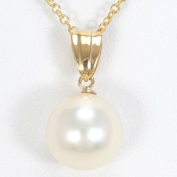 18K Yellow Gold Pearl Necklace for Women - Elegant Luxury Jewelry Gift for Wedding, Anniversary & Special Occasions