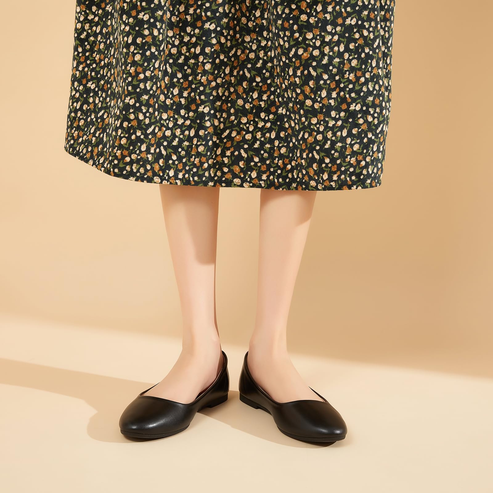 Hash Bubbie Women's Ballet Flats - Comfortable PU Leather Slip-On Dress Shoes for Women | Perfect for Office, Wedding & Casual Wear