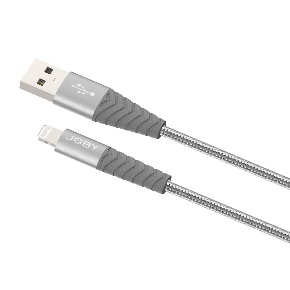 JOBY MFi Certified USB-A to Lightning Cable 3m (10ft) - Fast Charging & Sync Cable for iPhone, iPad, iPod - Space Gray - Perfect for Home, Office, Car & Travel Charging