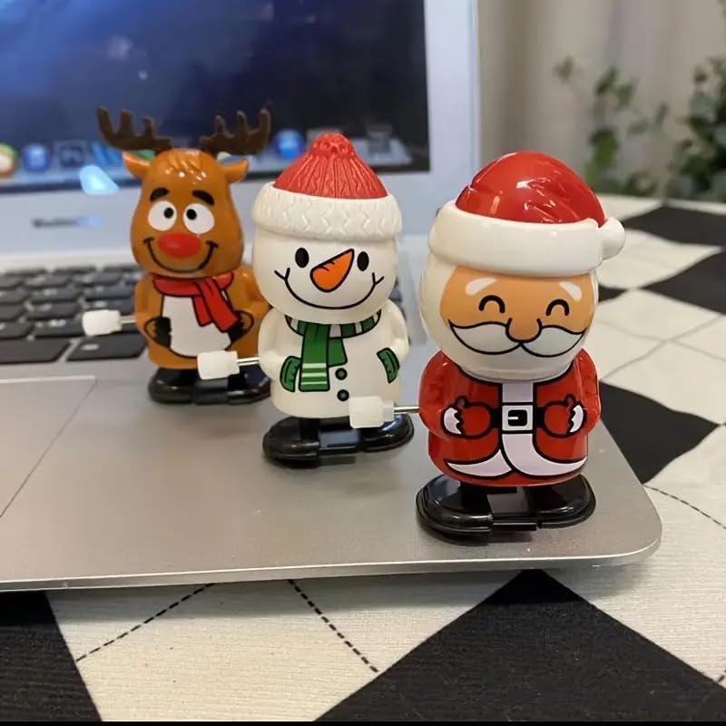 Christmas Wind Up Toys - Fun Clockwork Walking Snowman & Tree for Xmas Stocking Stuffers | Holiday Party Favors & Goodie Bag Fillers | Perfect for Christmas Gifts, Decorations & Kids Playtime