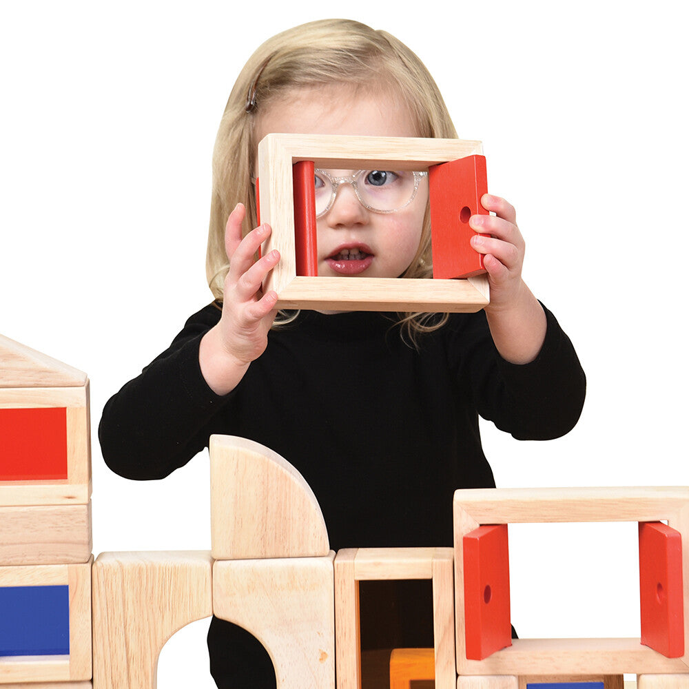 5-Piece Wooden Block Set for Doors and Windows - Perfect for Home Decor, DIY Projects, and Kids' Educational Play