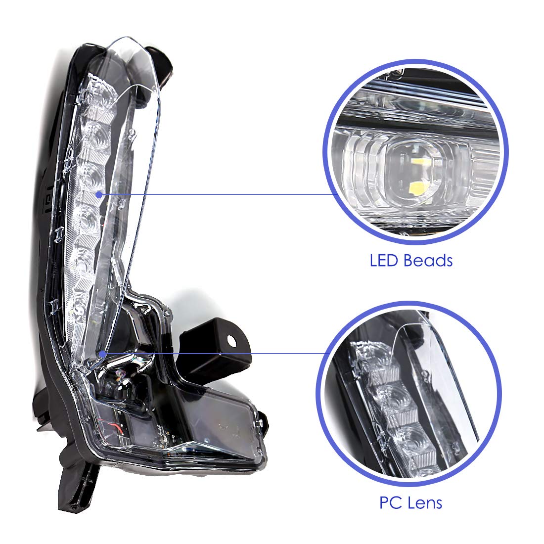 2017-2019 TOYOTA COROLLA SE XSE LED Fog Lights with DRL - Daytime Running Lights & Bezel Cover - Upgrade for Enhanced Visibility & Style (Perfect for Night Driving & Bad Weather Conditions)