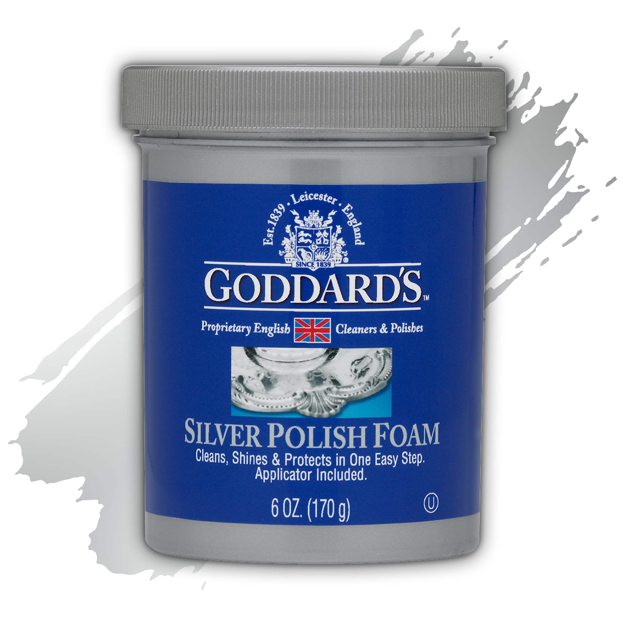 Goddard’s Silver Polish Foam – Best Jewelry Cleaner for Antiques, Accessories & Ornaments | Tarnish Remover for Sterling Silver & Silverware Protection | 6 oz with Sponge Applicator | Perfect for Polishing Rings, Necklaces & Heirlooms