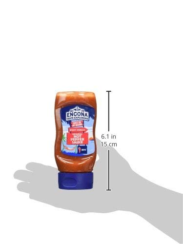 Encona Original West Indian Hot Pepper Sauce - 285ml Squeeze Bottle (Pack of 6) | Spicy Caribbean Condiment for Grilling, Cooking & Marinades