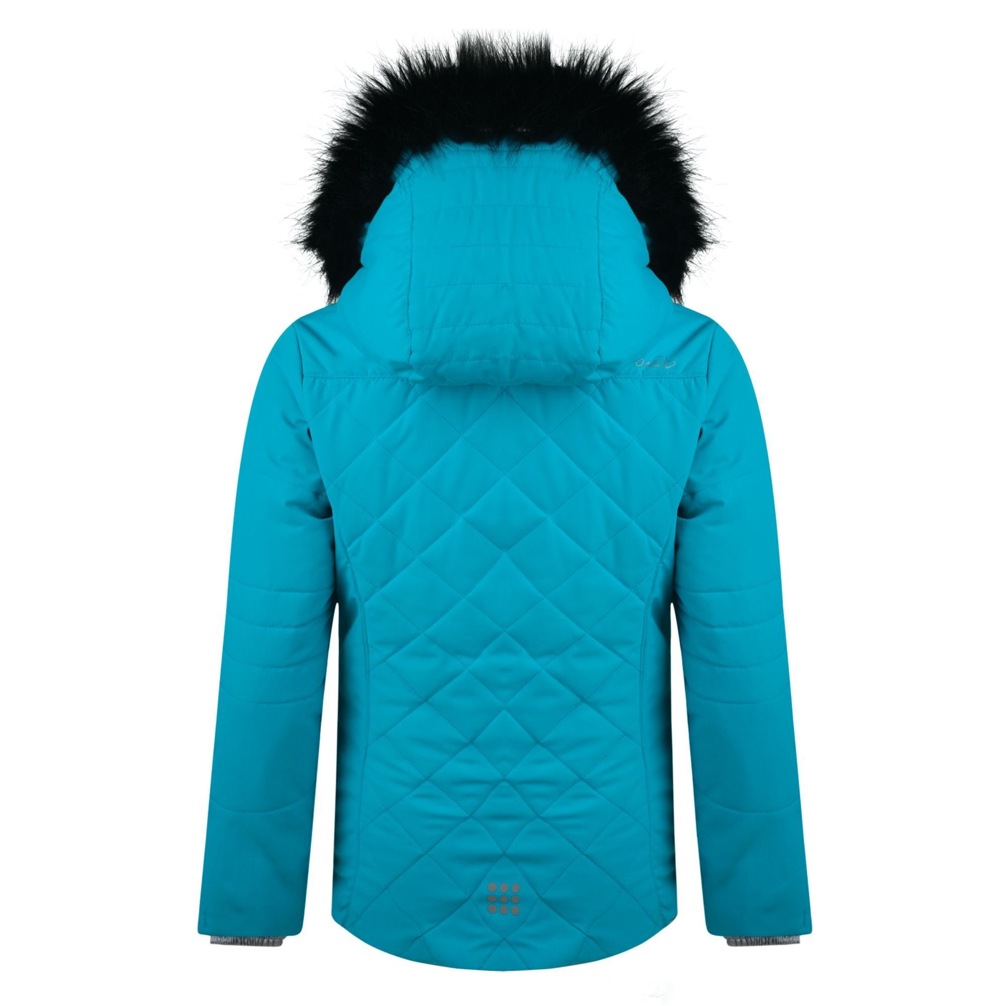 Dare 2b Girls' Waterproof Insulated Ski Jacket for Kids (7-8 Years) - Black | Warm Winter Jacket for Snowboarding & Outdoor Activities
